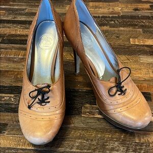 Jessica Tan Lace-Up Heels